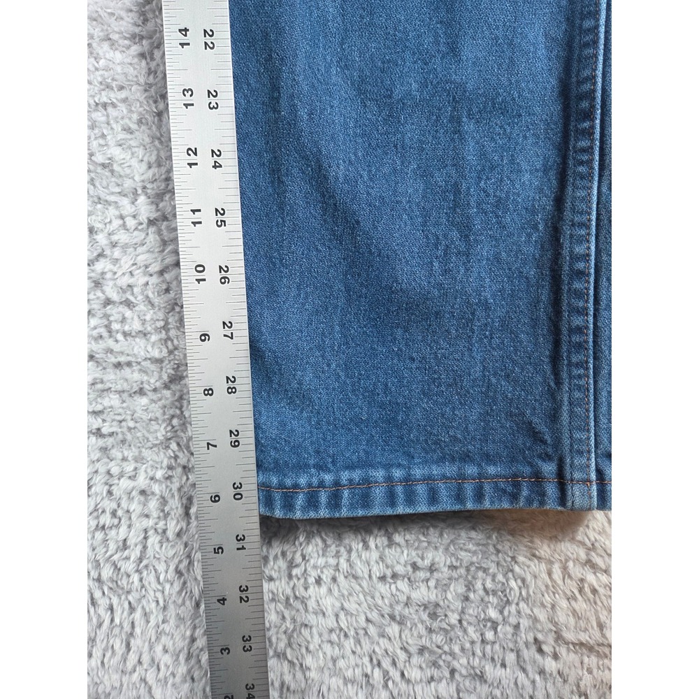 Wrangler Cowboy Cut Jeans 32x32 Blue Mens Slim Fit Straight Leg 936DEN Denim - Picture 3 of 9